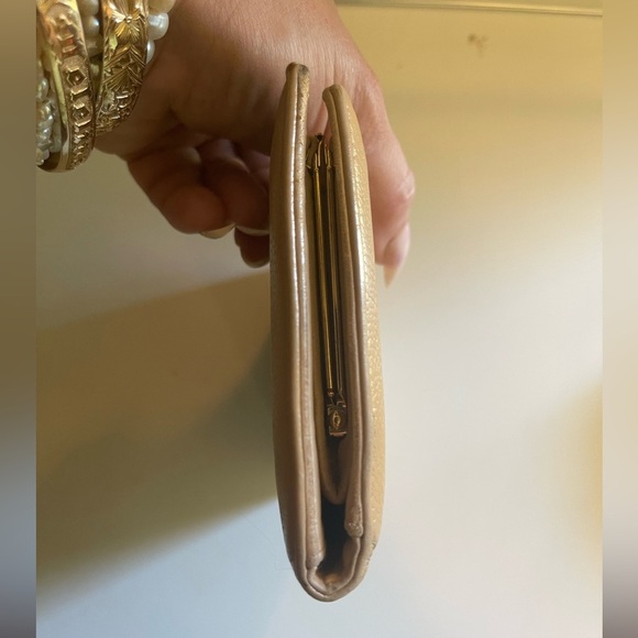 Chanel Timeless CC Continental Kisslock Flap Wallet Tan Caviar Leather Vintage - Picture 11 of 15